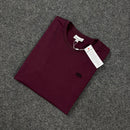 Camiseta Básica Lacoste Monocromática Roxa Masculina Malha Importada