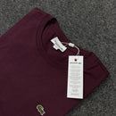 Camiseta Básica Lacoste Roxa Masculina Malha Importada