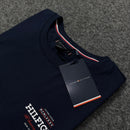 Camiseta Básica Tommy Hilfiger Azul Marinho - Malha Egípcia