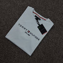 Camiseta Tommy Hilfiger Azul Bebê Masculina - Malha Egípcia