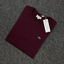 Camiseta Básica Lacoste Roxa Masculina Malha Importada