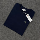 Camiseta Básica Lacoste Azul Marinho Masculina Malha Importada