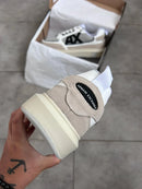 Tênis A.X Bege Masculino em Couro Legítimo